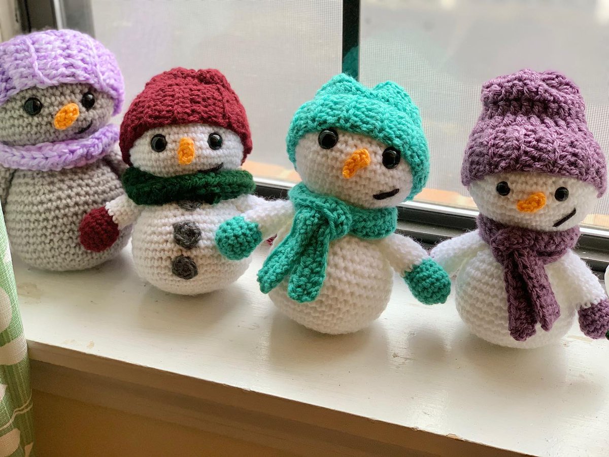 MagickLoops's tweet photo. Don't forget to grab your snowmen and other items for the holidays! We have a fresh stock available! 

ALSO - New Hampshire is getting so much snow right now, OH MY WORD! It's already over a foot in my area! ❄️

#crochet #snowmen #winterwonderland https://t.co/T8vsWGbKhq