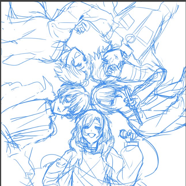 描けそうな下描き用意しろよ………… 
