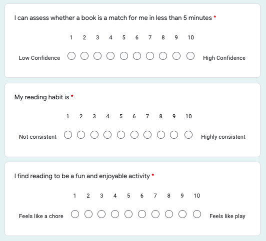 11/ (part 3) You could also use the before & after results as social proof and evidence that your course is indeed helping students solve the problems you promised to help with.You can create a simple survey for free on Google Forms.Here's a snapshot of mine.