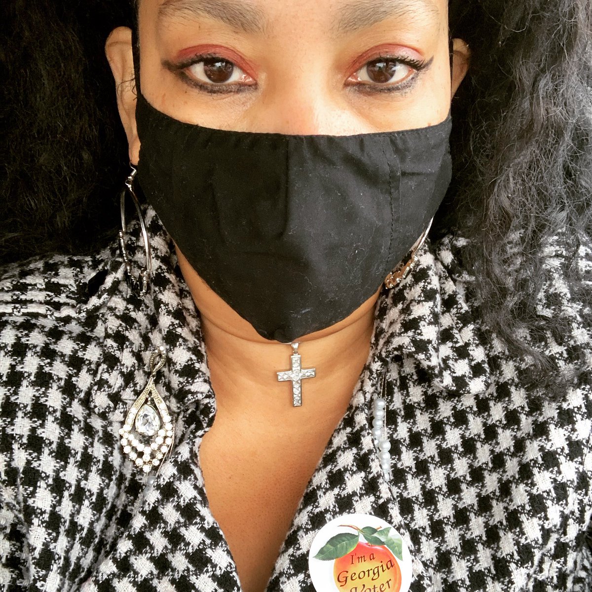 oneent's tweet photo. VOTE!! I did my civic duty!  Now it’s on you, what are you going to do????? #salute #oneent #Mrs. #1 #vote #GA https://t.co/i2qCK6P9e7