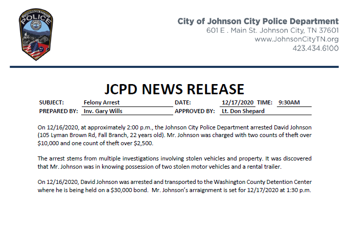 JohnsonCityPD (@johnsoncitypd) on Twitter photo 