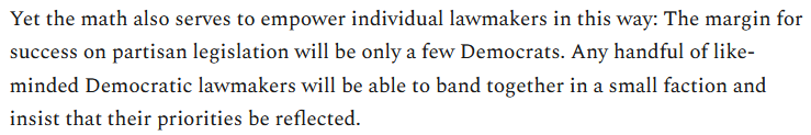For the big stuff, there is no deliberative process where bills go through committees and everybody gets to have their say. If you want to alter a major bill in the House, you'd better have enough votes to tank it altogether.
