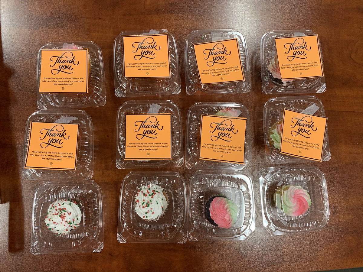 A special Thank You for our associates who weathered the Storm making it safe to work to take care of our community and each other 🧡🧁 <a href="/hmalak/">Sam</a> <a href="/JasonArigoni/">Jason Arigoni</a>
