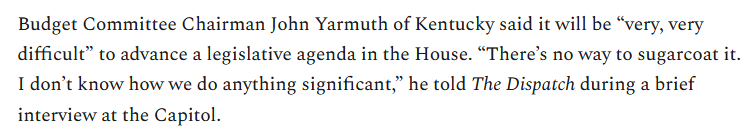 Just how broken is the House? The next Congress hasn't even started, and the people with *the most* power to legislate have already thrown in the towel!