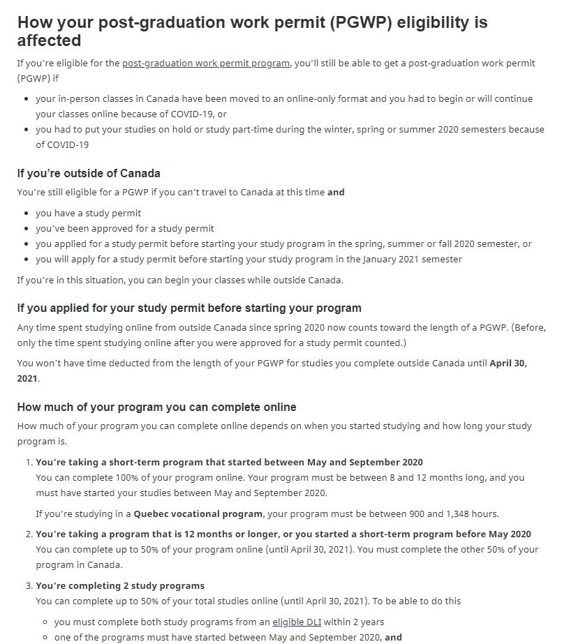 Dharmes93170351's tweet photo. @ResolveQuiet If your college moved your in-person class to online class due to COVID-19 &amp; even though you are outside Canada, then this time period will consider as in-person Canada when you will apply for PGWP.
https://t.co/XaTWjPZnl7 https://t.co/nPsJ5kGQUY