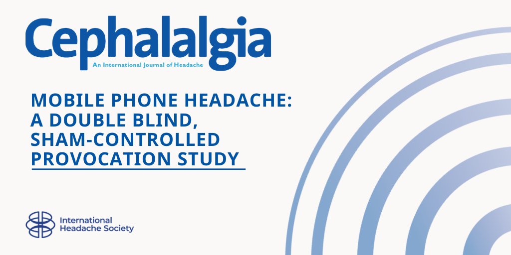 International Headache Society (@ihs_official) on Twitter photo #Tbt to this award winning Cephalalgia paper from 2007 investigating whether exposure to radio frequency (RF) fields from mobile phones may cause head pain or discomfort. Find out more about this study published in <a href="/JCephalalgia/">Cephalalgia</a>.
doi.org/10.1111/j.1468…
#tbt #mobile #JCephalalgia #Tbt to this award winning Cephalalgia paper from 2007 investigating whether exposure to radio frequency (RF) fields from mobile phones may cause head pain or discomfort. Find out more about this study published in <a href="/JCephalalgia/">Cephalalgia</a>.
doi.org/10.1111/j.1468…
#tbt #mobile #JCephalalgia