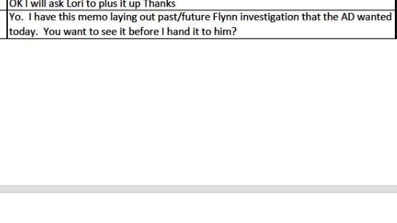 Yo. FUTURE Flynn investigations?