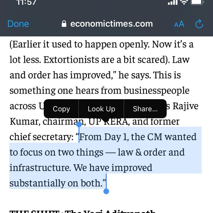 2. The reporter states both sides *as if* they are equal- while consistently privileging economic metrics over humanitarian crimes being committed by Yogi. This shocking lie of quote had no follow up: