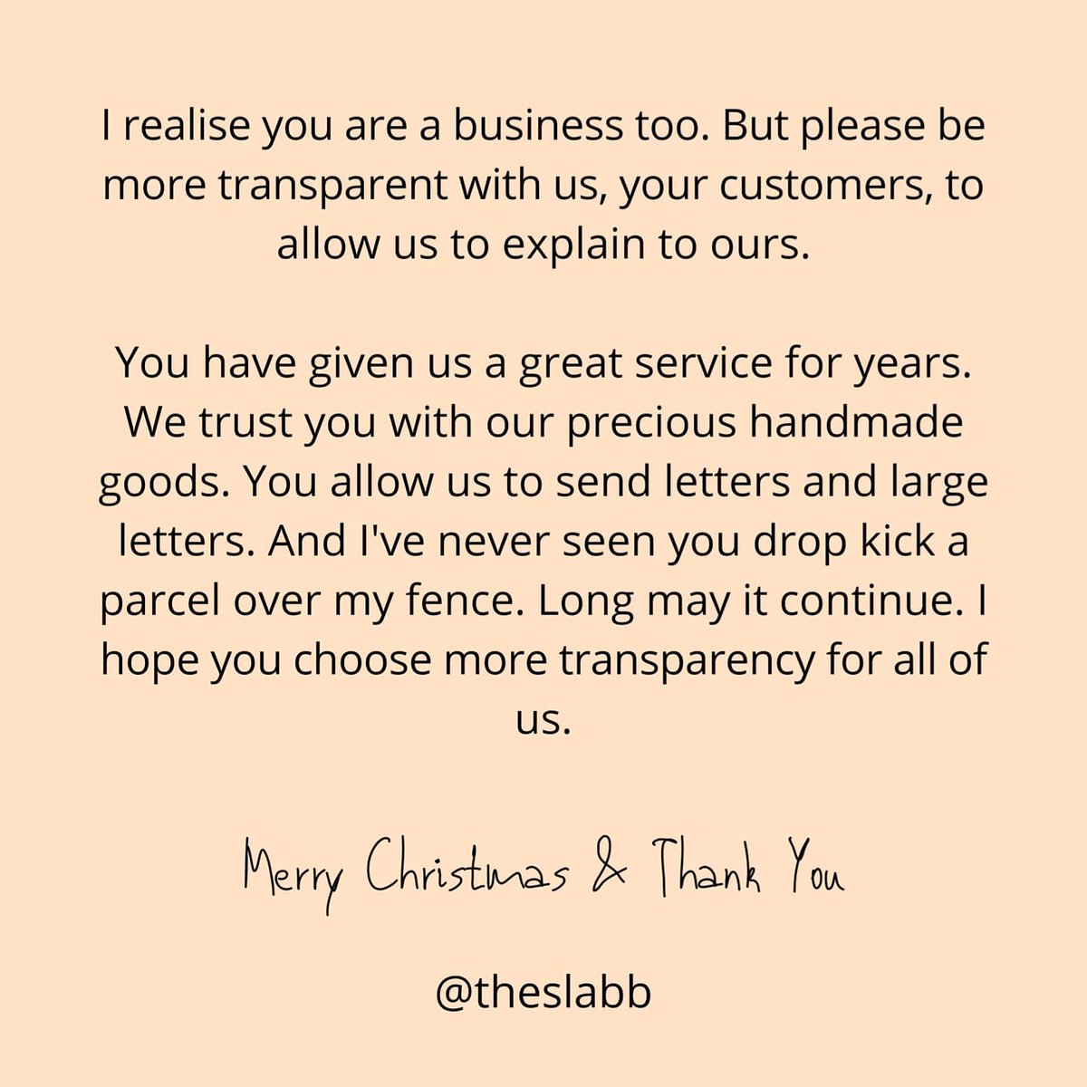 An open letter to <a href="/RoyalMail/">Royal Mail</a> <a href="/RoyalMailHelp/">Royal Mail Help</a> If you are a supporter of small business please RT