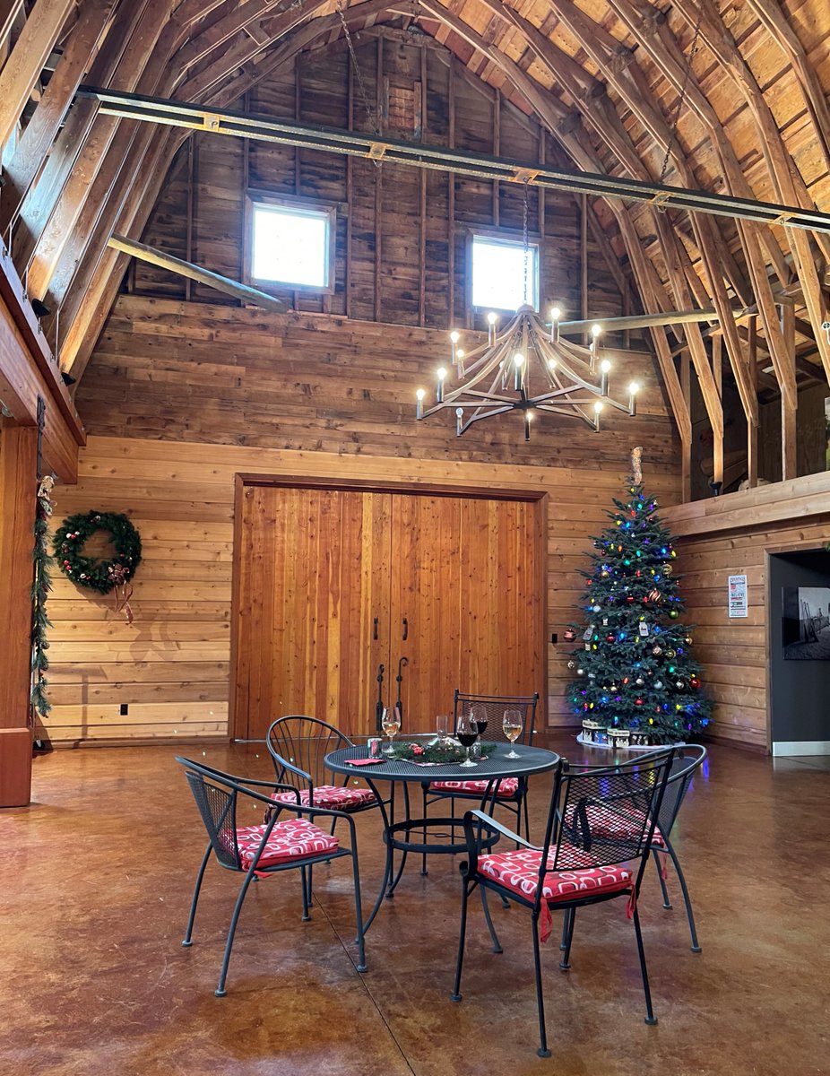 DancingFishWine's tweet photo. Enjoy great wine by the fire or in a private setting. Reserve our private tasting room pod or rustic vintage barn pod (up to 5 persons).  Open: Friday-Sunday, Noon-5pm. For reservations call 360.632.4190. Our holiday tent with cozy fire pits are first come basis. https://t.co/0h71c7WPZB