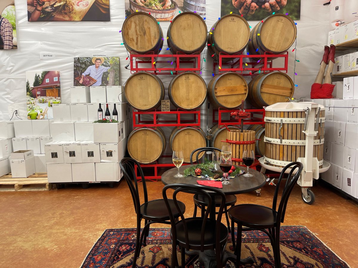 DancingFishWine's tweet photo. Enjoy great wine by the fire or in a private setting. Reserve our private tasting room pod or rustic vintage barn pod (up to 5 persons).  Open: Friday-Sunday, Noon-5pm. For reservations call 360.632.4190. Our holiday tent with cozy fire pits are first come basis. https://t.co/0h71c7WPZB