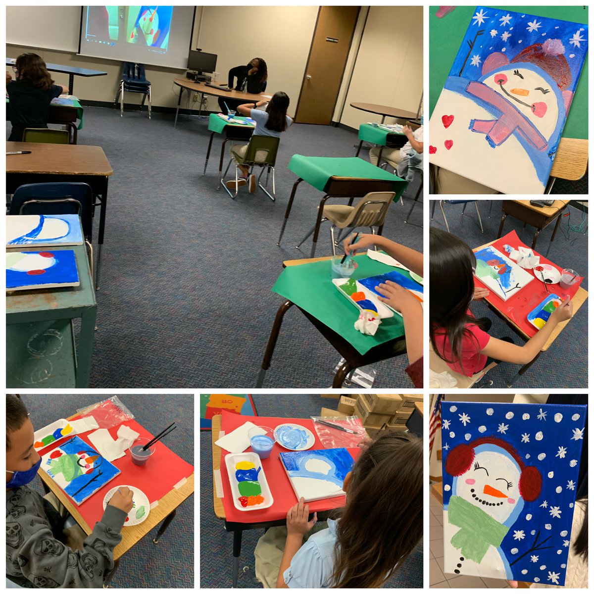 Late post from Tuesday evening’s Facebook Live Painting Party #painting #greattime #finearts <a href="/AliefISD/">Alief ISD</a> <a href="/AliefISD_CIA/">Children Interacting Afterschool</a> <a href="/ChambersCharger/">Chambers Elementary</a> <a href="/EzraSmithArt1/">Ezra Smith</a> look how well the Chargers paint!