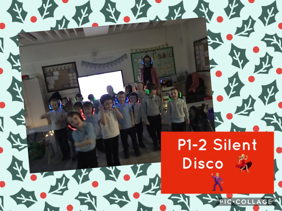 GarnockPrimary's tweet photo. P1-2 and Mrs Gallacher had an amazing time at the end of term treat! The silent disco dances moves had everything from jiving and street dance to ballet and rocking around the Christmas tree 🕺🏼💃🏼 #welovetodance #endofterm #meritreward https://t.co/oaofw5eOy2