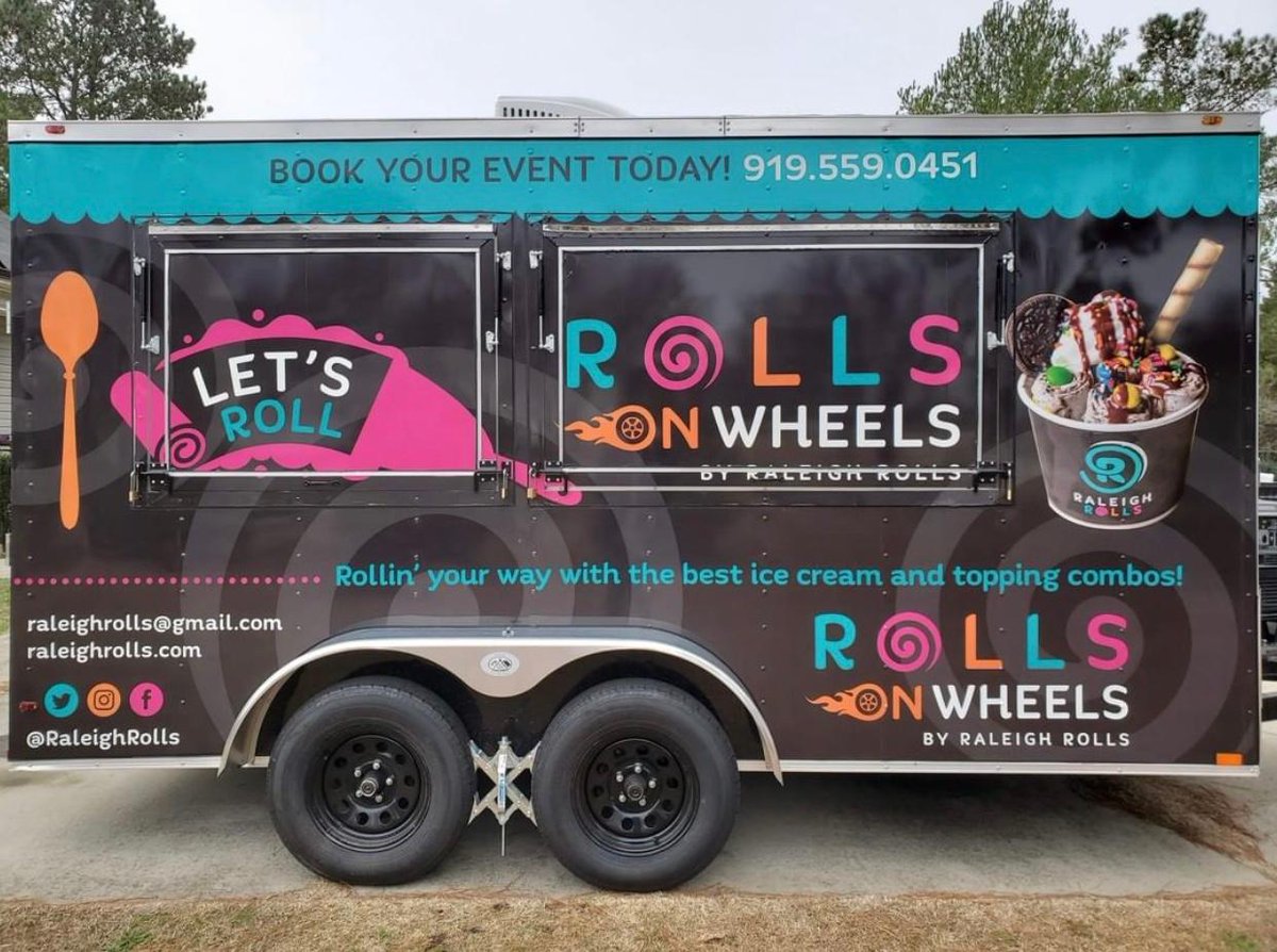 RaleighRolls's tweet photo. We’re on a roll! 🌀
Visit our #RollsOnWheels truck all weekend at the BP Station in Garner, starting TOMORROW, from 4-9pm.
Address:
5477 HWY 42 West
Garner, NC 27529
See you there! 👋
#RaleighRolls https://t.co/WJaMdpRFKq