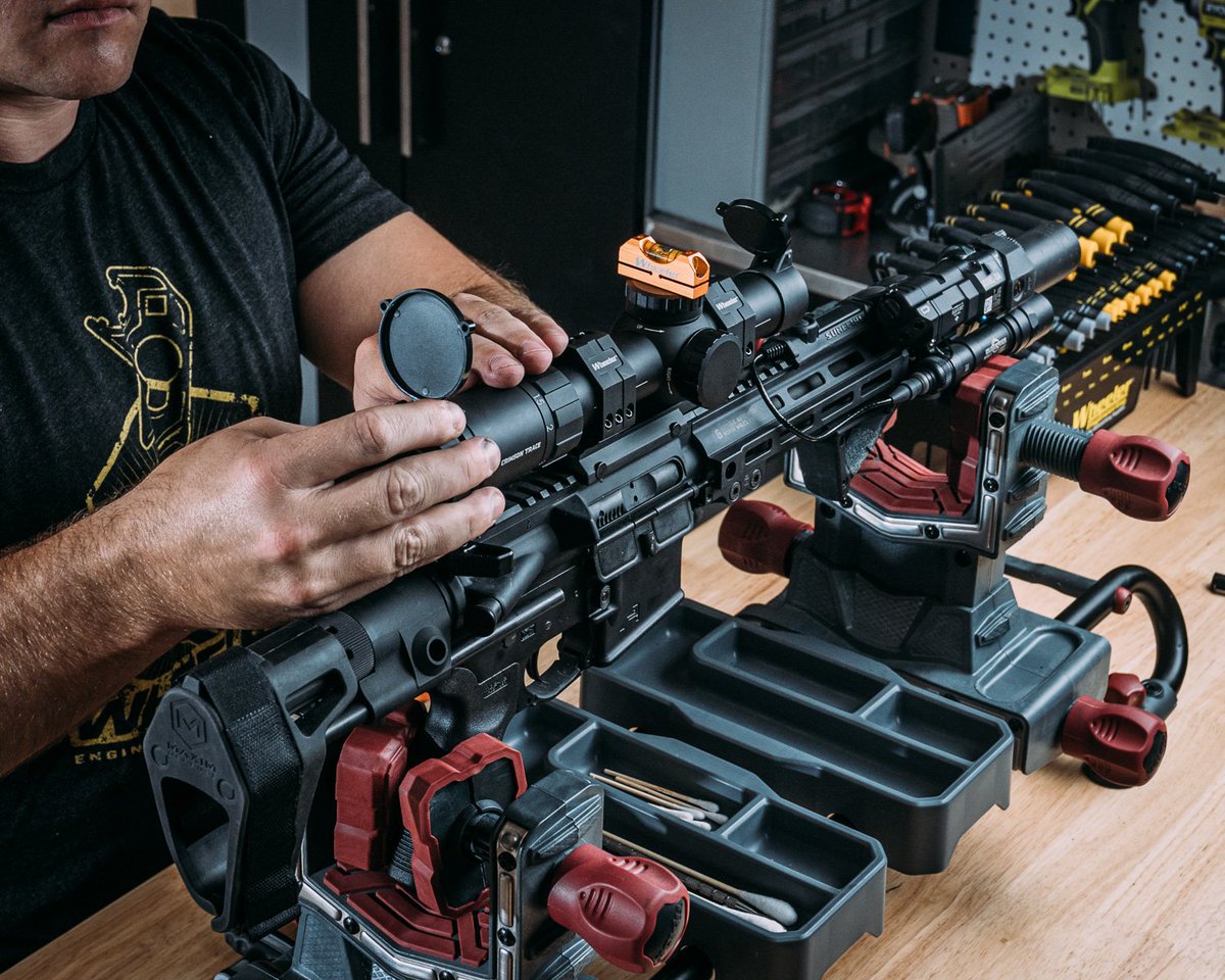 CrimsonTrace's tweet image. Guns are a lot like adult legos. With the help of #WheelerTools we're able to attach our scopes to deck out our favorite guns. 

What's your next attachment? 🤔
.
.
.
#TiptonGunCleaning #CrimsonTrace #tactical #scopes #gunsdaily #pewpew #shootingguns #firearms #sickguns #rifle