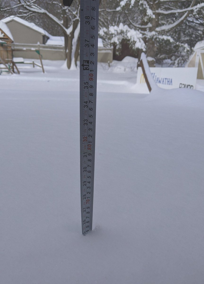 TKufel's tweet photo. There's a rink back there, but it looks like #ODR season is on indefinite pause with 25+ inches on top of a non-fully frozen sheet. Screw you 2020. #BackyardRink https://t.co/RGjfjuUbo5