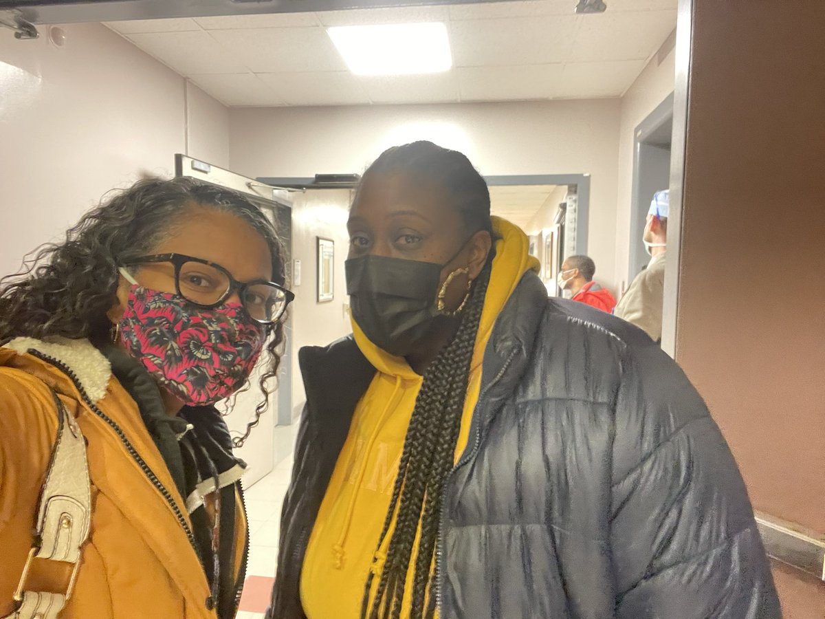 I am honored to be among the first to be vaccinated. It’s surreal. But I also hope we can quickly vaccinate non-healthcare front line workers like bus drivers & people who can’t leave their spaces like nursing home res and prisoners.Me & my amazing colleague waiting in line /11