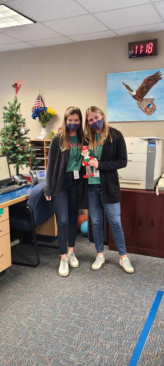 MsJamilaThomas's tweet photo. This Elf is the most popular guy on our campus! Let's see who finds him next? #SREEaglesRISE #risdwevegotthis  #HolidaySeason https://t.co/UAfB4qyYRJ