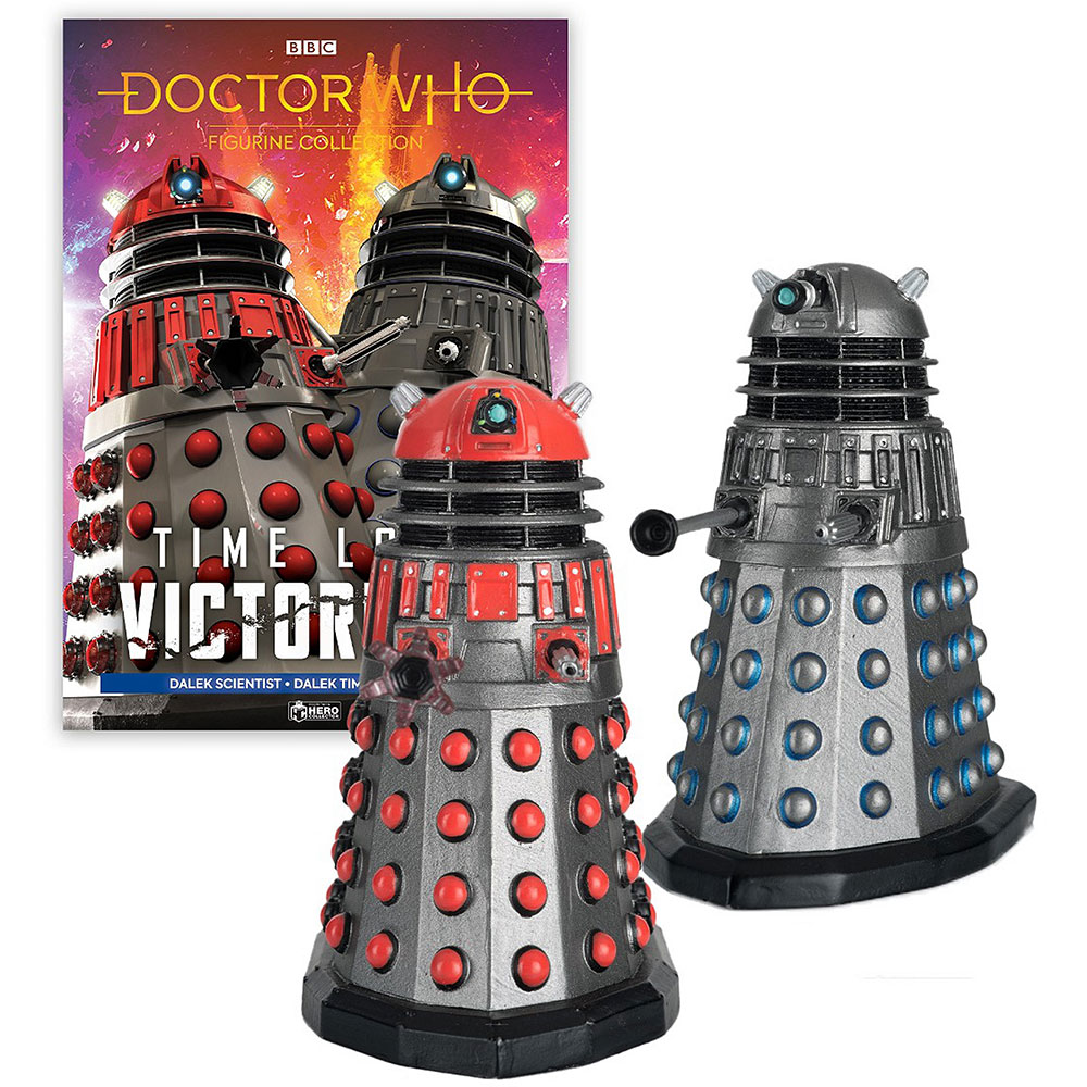 DoctorWhoShop's tweet image. As war rages across time and space, the Daleks return to the cosmos – guided by the malevolent intellect of their Time Commander and scientific corps!

This Timelord Victorious set is now available at the BBC Shop: bbc.in/3p1oOrf