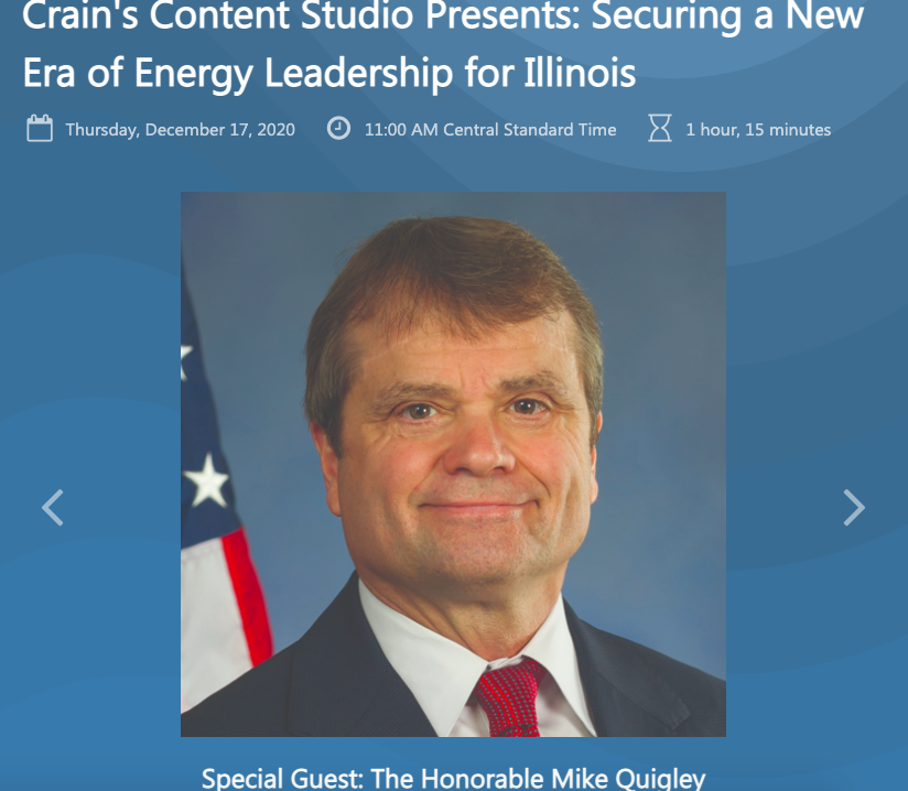 PowerUp_IL's tweet photo. Want to hear insight from our special guest @RepMikeQuigley on the future of #RenewableEnergy in Illinois? Tune in to our webcast with @CrainsChicago for the scoop! #twill #WindBuildstheFuture https://t.co/OaRqOcfFYh https://t.co/8HBo7PvGy8