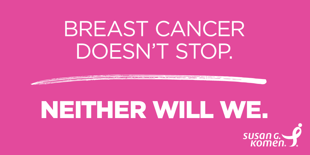 We will not stop advocating for you, but we need you to join us! Become an advocate & sign up to receive action alerts so we can contact you when we need your voice. We’re stronger together: bit.ly/3d8lnJ2 #breastcancer #advocacy @KomenAdvocacy