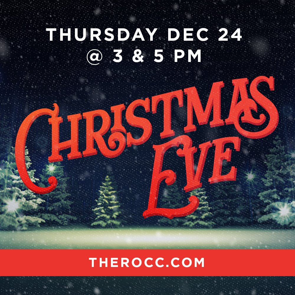 ROCCtheboro's tweet photo. Christmas Eve is this week! Make sure you make plans to join us at either 3 or 5 PM! https://t.co/bPK3JjYojm
