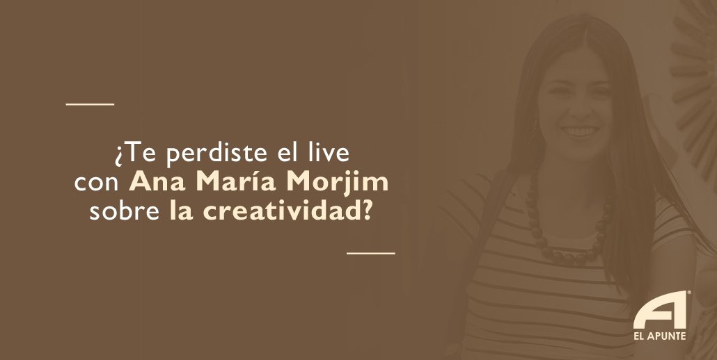 ElApunteMX's tweet photo. ¿Nacemos siendo creativos o tenemos que trabajar la creatividad? Platicamos con Ana María Morjim, diseñadora industrial e ilustradora, sobre este tema. 
👉🏼 Si te perdiste el live, puedes verlo completo aquí: https://t.co/9ywBqN5wY9 https://t.co/q6Kyc6Zj14