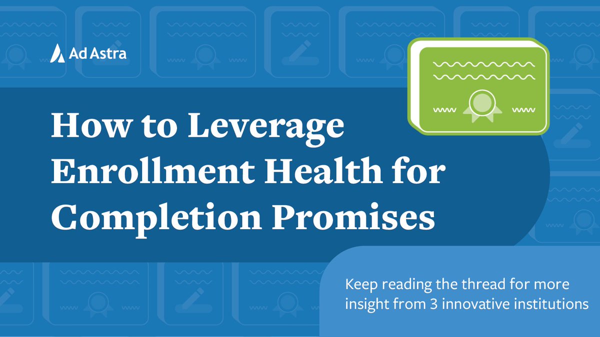 (1/5) Interested in seeing how others are fulfilling completion promises? Take a look at what @johntylercc, <a href="/sacstate/">Sacramento State</a>, and <a href="/SUNY/">SUNY - The State University of New York</a> institutions are doing in our latest whitepaper: aais.com/completion-pro…