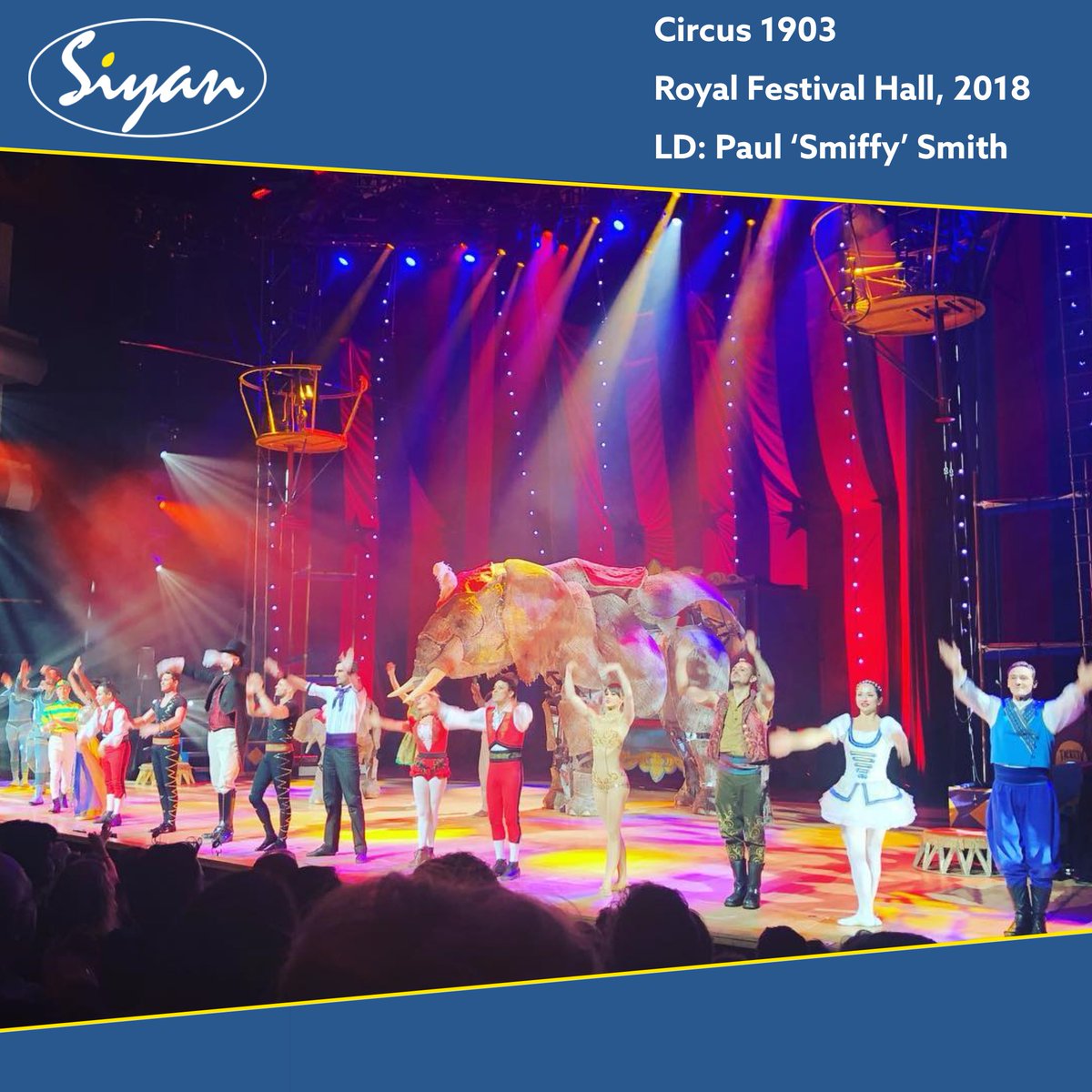 SiyanLtd's tweet photo. Its #ThrowbackThursday and this week two years ago saw #TeamSiyan working on the build for theatrical production Circus 1903's first UK residency at @southbankcentre over the festive period!

Design by Paul 'Smiffy' Smith // @Ignition_create , with Chief LX @joethomasld https://t.co/zuwPhpIpef