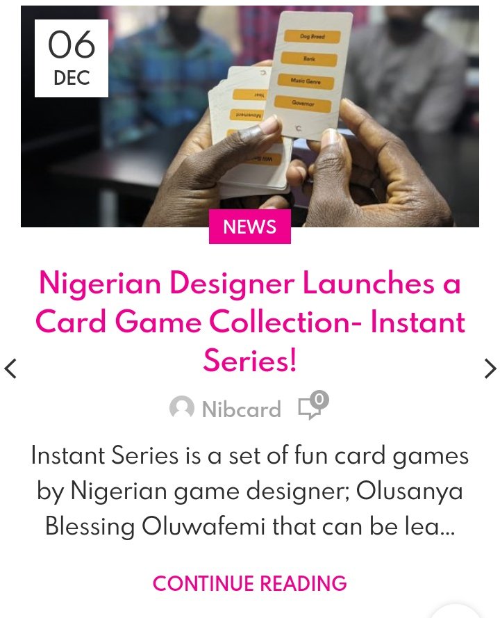 nibcardgames's tweet photo. We are extremely happy to have made the promo copy of #InstantSeries game by @centroid_games
Read more about the game (preorder) https://t.co/KPV7tGoRGc
Thank you @Oluwa_feml for making 3 amazing games and for pushing us to excellence.
#NIBCARDGames #MadeinNigeria #Boardgames https://t.co/kRpPEY8Whn