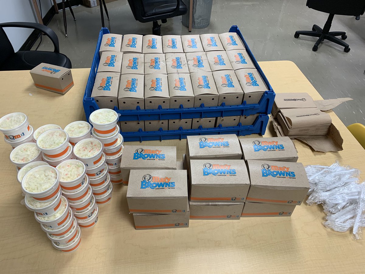 RiverheightsBSD's tweet photo. A huge thank you to the wonderful people at Mary Brown’s for providing lunch to the entire RH staff today! https://t.co/Hpa1LL7Mmt