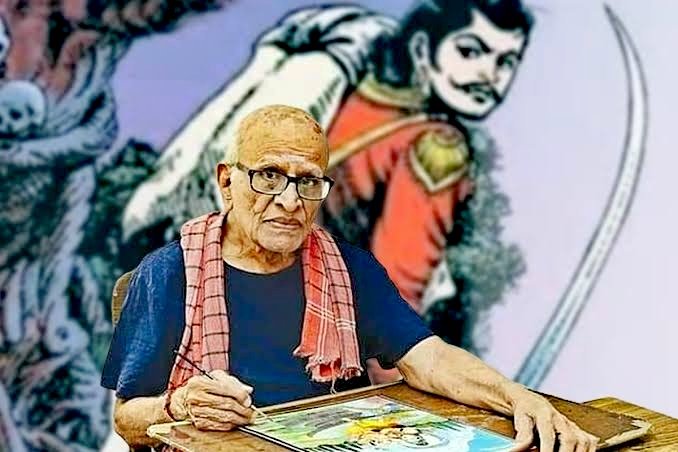 The illustrations were unique in their impact on us and remain unforgotten. The last of the magazine's living artists was Sh. Karatholuvu Chandrasekaran Sivasankaran. He illustrated Chandamama. Born in 1924 in a village near Erode, Tamil Nadu, he was also known as Artist Sankar.