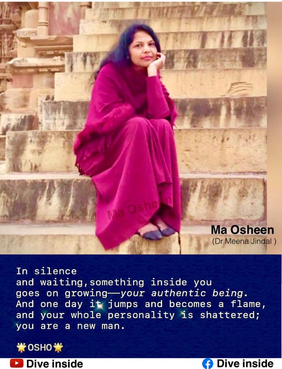 DrMeenaJindal's tweet photo. In silence and waiting... #Osho 

#oshoquotes #silence #waiting #growth #newman #diveinside https://t.co/lURTkiRiv6