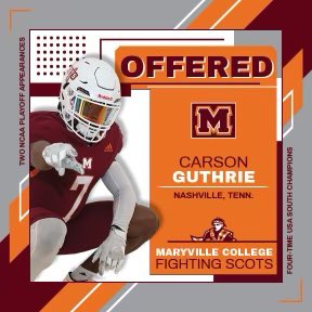 carsonguthrie7's tweet photo. Blessed to receive an offer from @MCScotsFootball !! Thank you @coachJZimmerman GO SCOTS! https://t.co/ln8EJTdC88