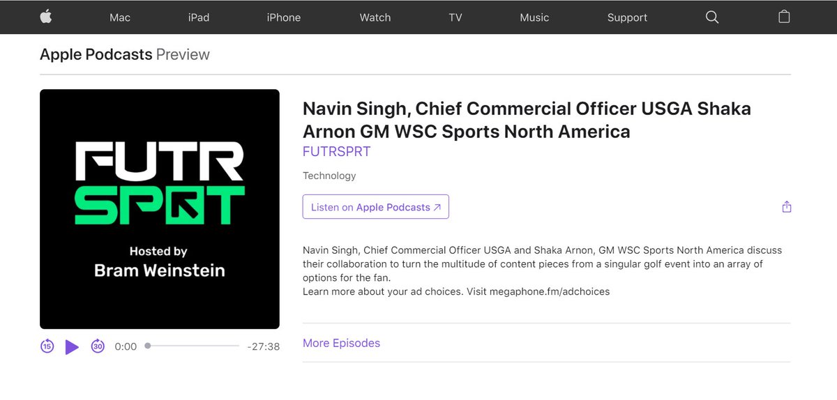 WSC_Sports's tweet photo. 🎧Listen to Navin Singh @USGA ⛳and Shaka Arnon  @WSC_Sports discuss 2020 and how we're working together to bring more personalized content to golf fans than ever before: https://t.co/QamqQuq7ts

@FutrSprt | @RealBramW | #Golf | #ItsAutomagical https://t.co/Ln7d59bW21