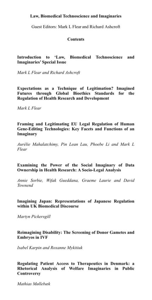 Mark L Flear (@markflear) on Twitter photo The full special issue contents is👇 and also includes <a href="/dmrtownend/">David Townend - work</a> <a href="/MaastrichtU/">Maastricht University</a>, <a href="/PickersgillM/">Martyn Pickersgill</a> <a href="/EdinburghUni/">The University of Edinburgh</a>, <a href="/pillrabbit/">Phoebe Li@Phoebe@mastodon.lawprofs.org</a> <a href="/SussCIGR/">Sussex Centre for Information Governance Research</a> <a href="/SussexLaw/">Sussex Law</a>, <a href="/PLLau5/">Pin Lean Lau</a> <a href="/ceu/">Central European University</a> and Isabel Karpin <a href="/UTSEngage/">UTS</a>! The full special issue contents is👇 and also includes <a href="/dmrtownend/">David Townend - work</a> <a href="/MaastrichtU/">Maastricht University</a>, <a href="/PickersgillM/">Martyn Pickersgill</a> <a href="/EdinburghUni/">The University of Edinburgh</a>, <a href="/pillrabbit/">Phoebe Li@Phoebe@mastodon.lawprofs.org</a> <a href="/SussCIGR/">Sussex Centre for Information Governance Research</a> <a href="/SussexLaw/">Sussex Law</a>, <a href="/PLLau5/">Pin Lean Lau</a> <a href="/ceu/">Central European University</a> and Isabel Karpin <a href="/UTSEngage/">UTS</a>!