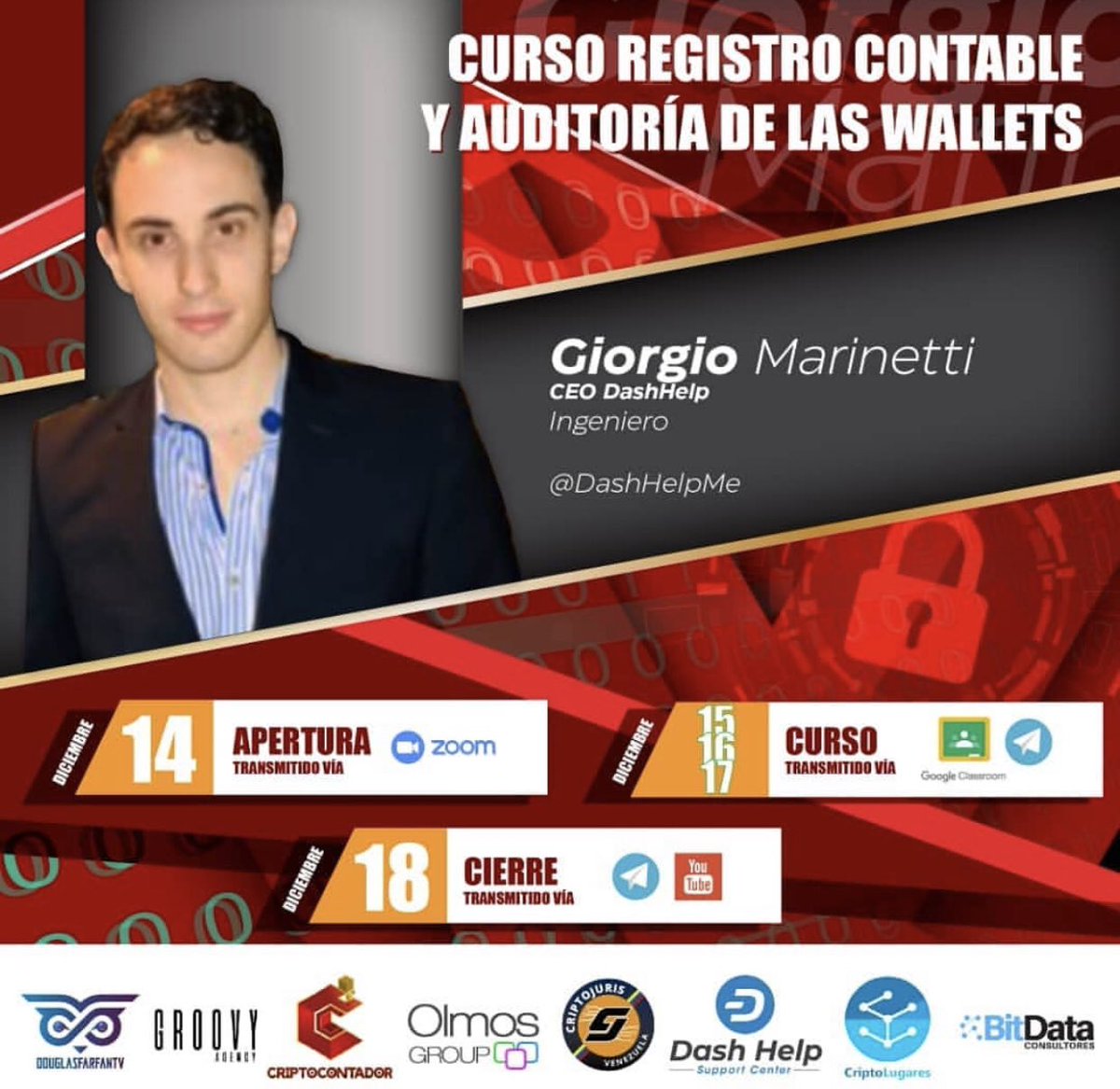 Giorgiom92's tweet photo. No se pierdan mañana el cierre de este maravilloso #curso de criptomonedas en el cual estaré compartiendo nuevamente con mis excelsos amigos de @fjcamero #CriptoContadores! 😎🤟🏻@dashhelpme https://t.co/ym8vBZK4XT