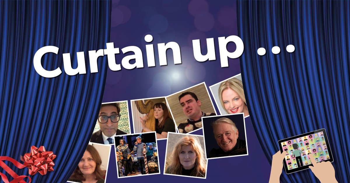 SenseScotland's tweet photo. Curtain Up at 7pm! Thanks in advance to the incredible artists who have contributed to our #ChristmasNightIn and online auction including celebrity friends @juliefowlis @ropoem @claregrogan2, @Karenmatheson7, @thejustincurrie, @creepingbentorg @pastels_the and many more! https://t.co/kIRH148VMa