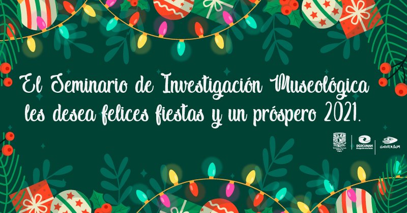 simmuseo's tweet photo. El equipo del SIM les desea felices fiestas y un próspero año nuevo🎄🎅🎁🎉

Muchas gracias por acompañarnos a la distancia durante este 2020. ✨✨ https://t.co/u8GI40r7SV