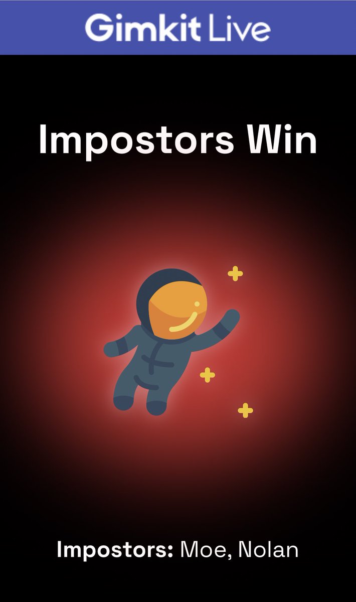 We had SO MUCH fun playing “Trust No One” mode on <a href="/gimkit/">Gimkit</a> ! If you are looking for a review game that keeps kids engaged, this is it! (They even asked to play during break) #imposters #mathreview #virtuallearning <a href="/GEDSB/">Grand Erie District School Board</a>