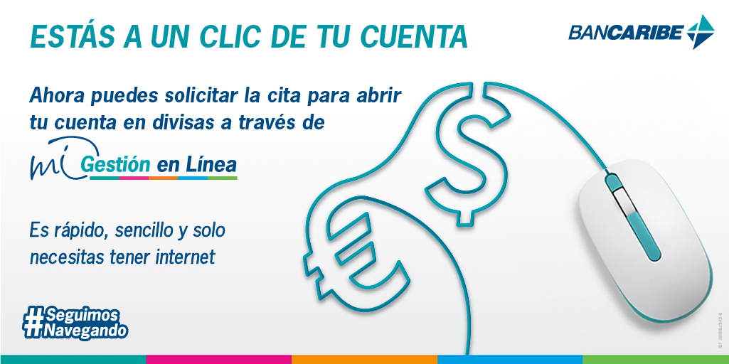 Bancaribe's tweet photo. Accede a 🖥️🤳 Mi Gestión en Línea y solicita tu cita para la abrir de tu cuenta en divisas 💵 #MiCuentaEnDivisasBancaribe 👉 https://t.co/ydwN3l0sXs https://t.co/WZ60AnOHCl