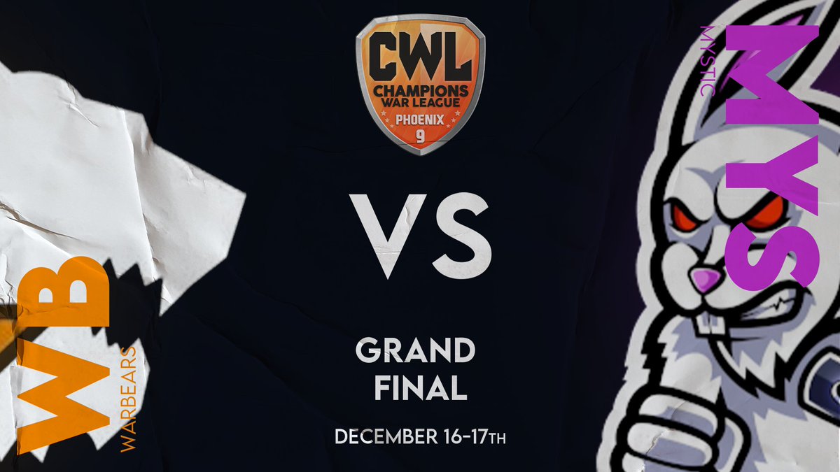 champwarleague's tweet image. Let's start with the first Final! 

🔸Warbears vs Mystic

Will be Mystic able to defend its CWL S8 title? Or Warbears will get crowned new Phoenix Champions?
Stay tuned and we will let you know of all the live streams!
