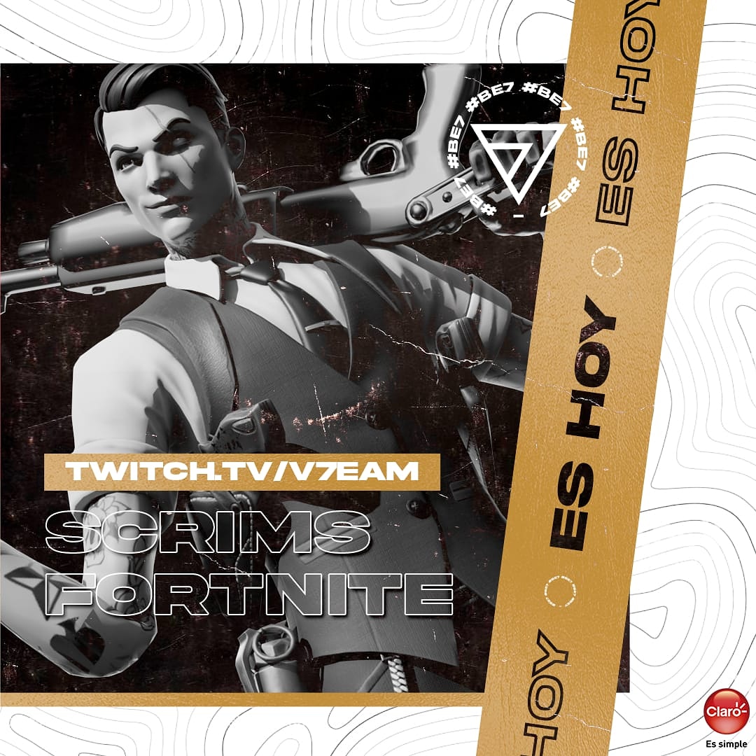 v7eam's tweet photo. ¡ES HOY!

Es tu oportunidad de demostrar tu nivel en Fortnite, comienzan las V7 CLARO SCRIMS.

A las 19:00 hs por https://t.co/3wXM8SNh3x 

¡Les esperamos a todos!

#BE7 https://t.co/XPs2b1WOvm