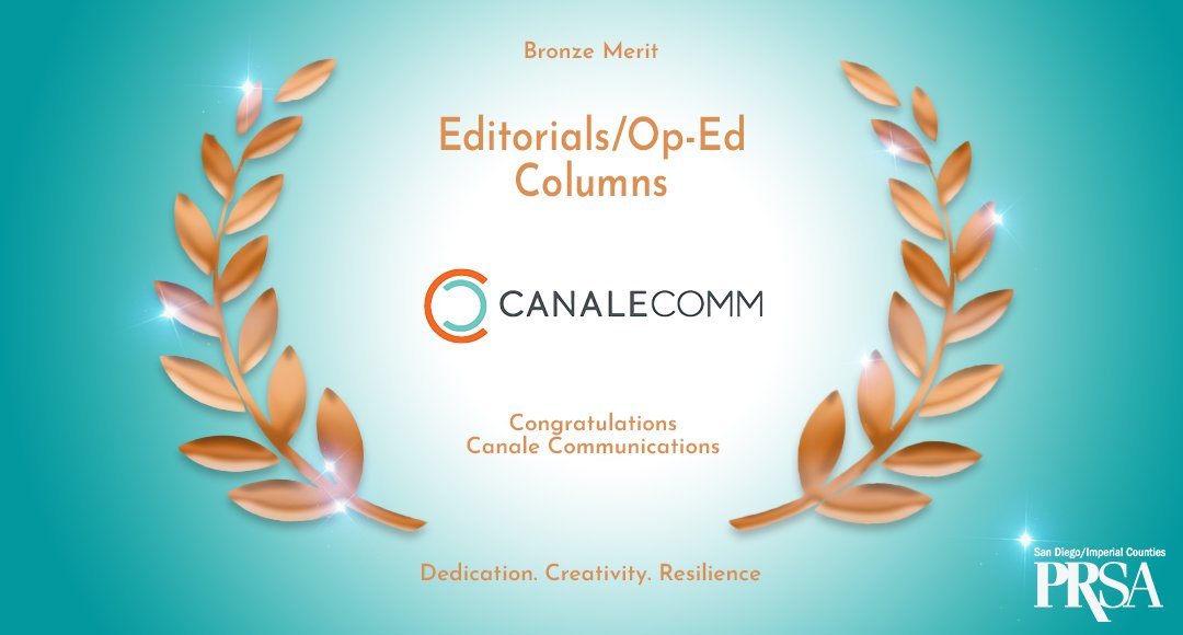 On to the category of Editorials/Op-Ed Columns. 📰 Two Bronze Bernays Award of Merit winners here. The 1st goes to @canalecomm for “Is work-life Integration the new work-life balance?” #Resilience2020