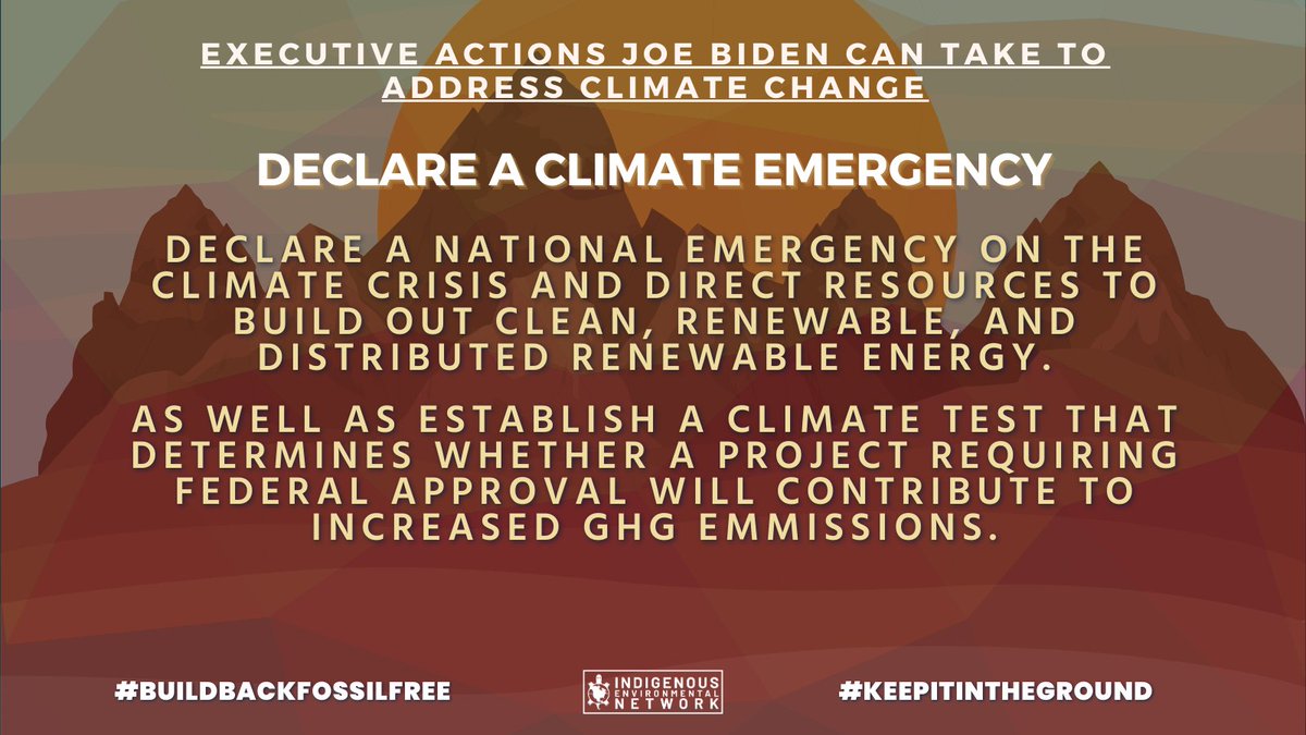 9. We are seeing our ecosystems break down, ocean levels rise, an increase of fires and deadly hurricanes. This is a climate emergency, we expect you to take bold action  @JoeBiden