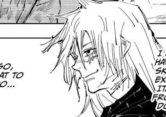 this is one of my favourite mahito panels he looks like he just woke up 