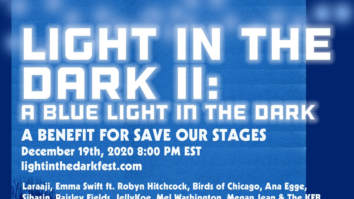 We're premiering a new video at Light in the Dark II, a benefit for #saveourstages this Saturday, streaming free at lightinthedarkfest.com 8pm EST! Tune in and don't drop out!