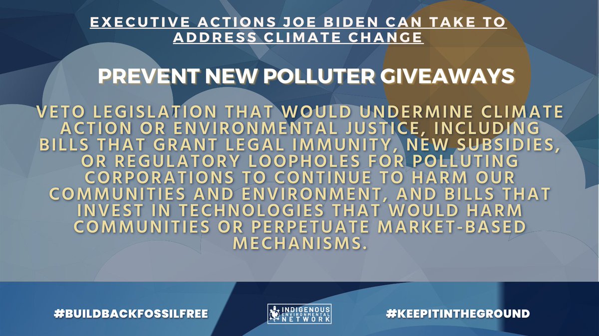 7. Our communities need you to support us and stand up to polluters not allow pay to pollute loopholes.