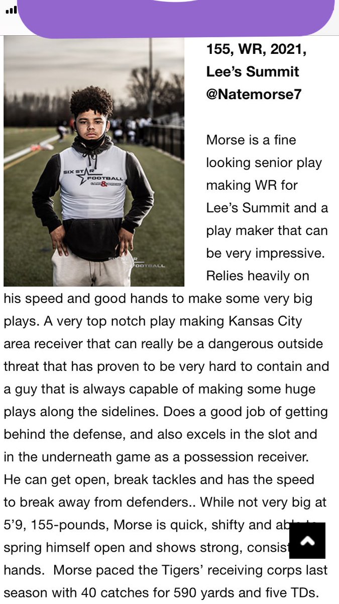 NateMorse7's tweet photo. Thanks @6starfootballMO  for the write up! @lstigerfootball @recruitLSFB @ADub816 https://t.co/GfOGgeCkRU