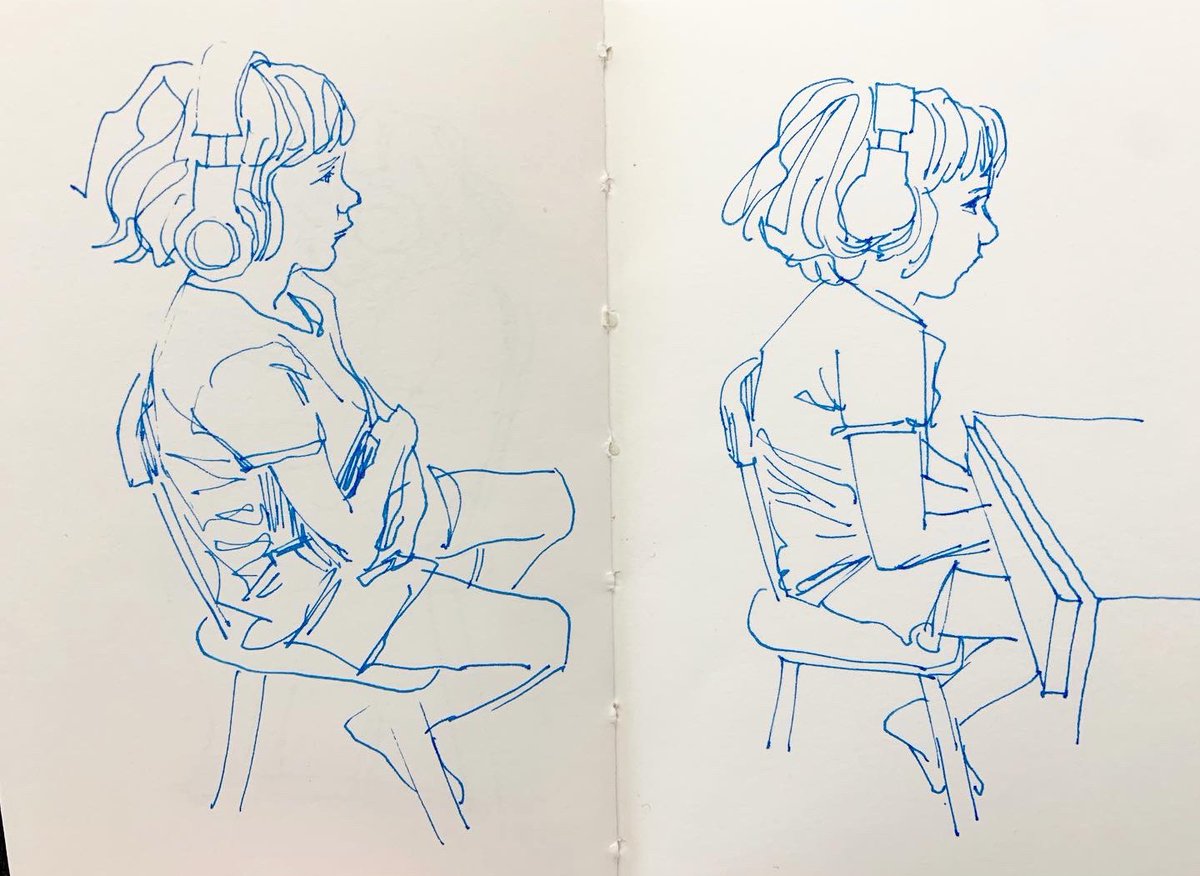 Some Juni remote Kindergarten sketches, September.